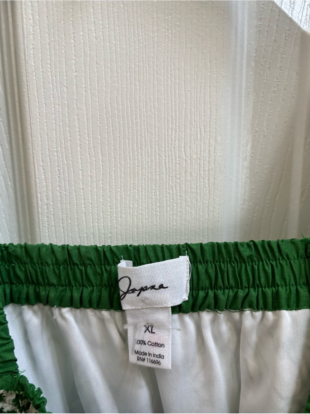 Japna Green & White Floral Two-Piece Tank/Skirt Set, Size XL, NWT - Picture 6 of 6
